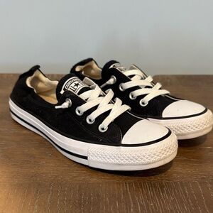 Converse Slip On Sneakers - Black & White Sz 8